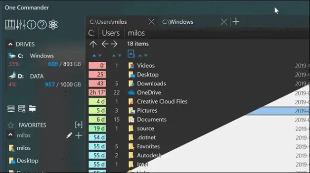 One Commander windows explorer alternative