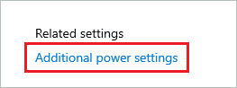 Open Additional power settings