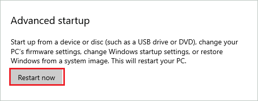 Restart PC in Advanced startup to to enable secure boot in AMI BIOS