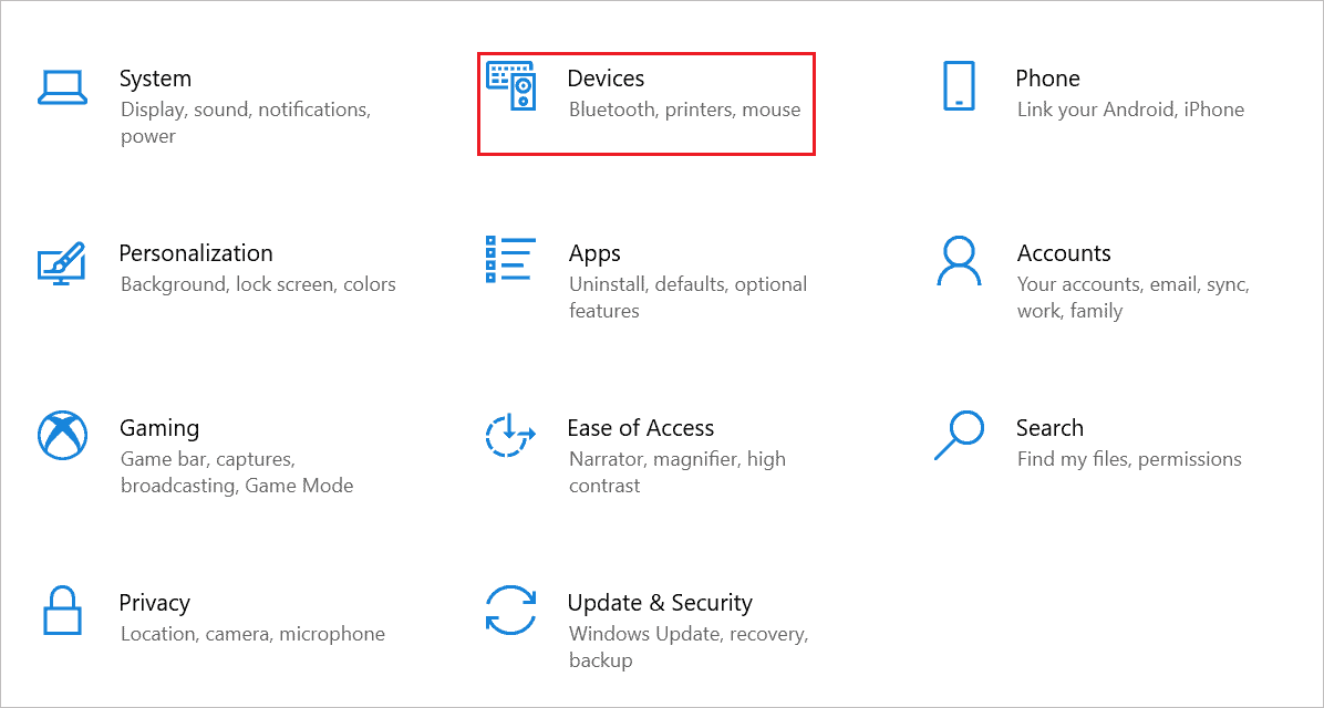  Open Devices to connect airpods to windows 10