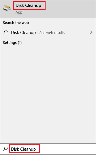 Ouvrez le Nettoyage de disque pour résoudre que le programme d'installation de Windows ne fonctionne pas
