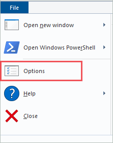 Open File Explorer options 1