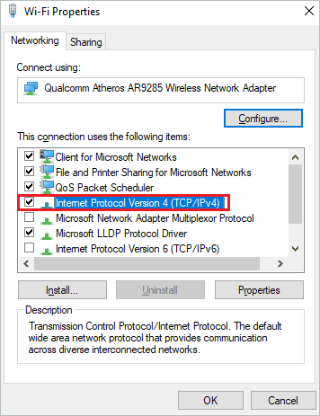 Open IPv4 properties 2