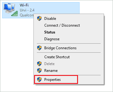 Open Wi-Fi Properties