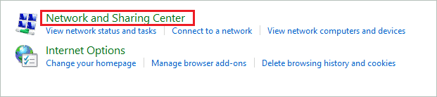 Open Network and Sharing Center