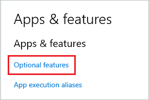 Open Optional features