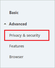 Open Privacy & security