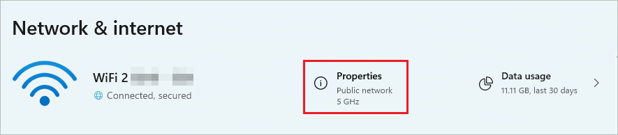 Click on Properties to Stop Windows 11 Update