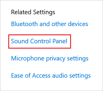 Open Sound Control Panel