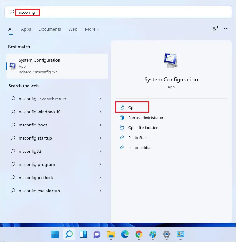Open System Configuration