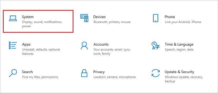 Open System settings to Fix 144Hz Option Not Showing
