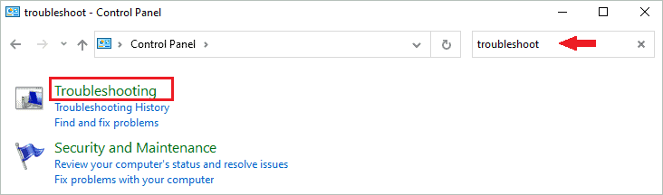 Open Troubleshooting section to fix Windows Spotlight not working