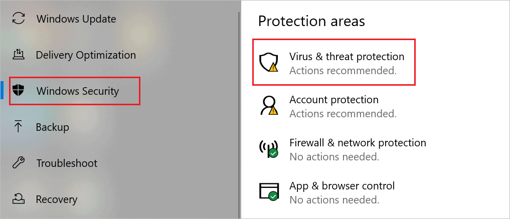 Open Virus & threat protection