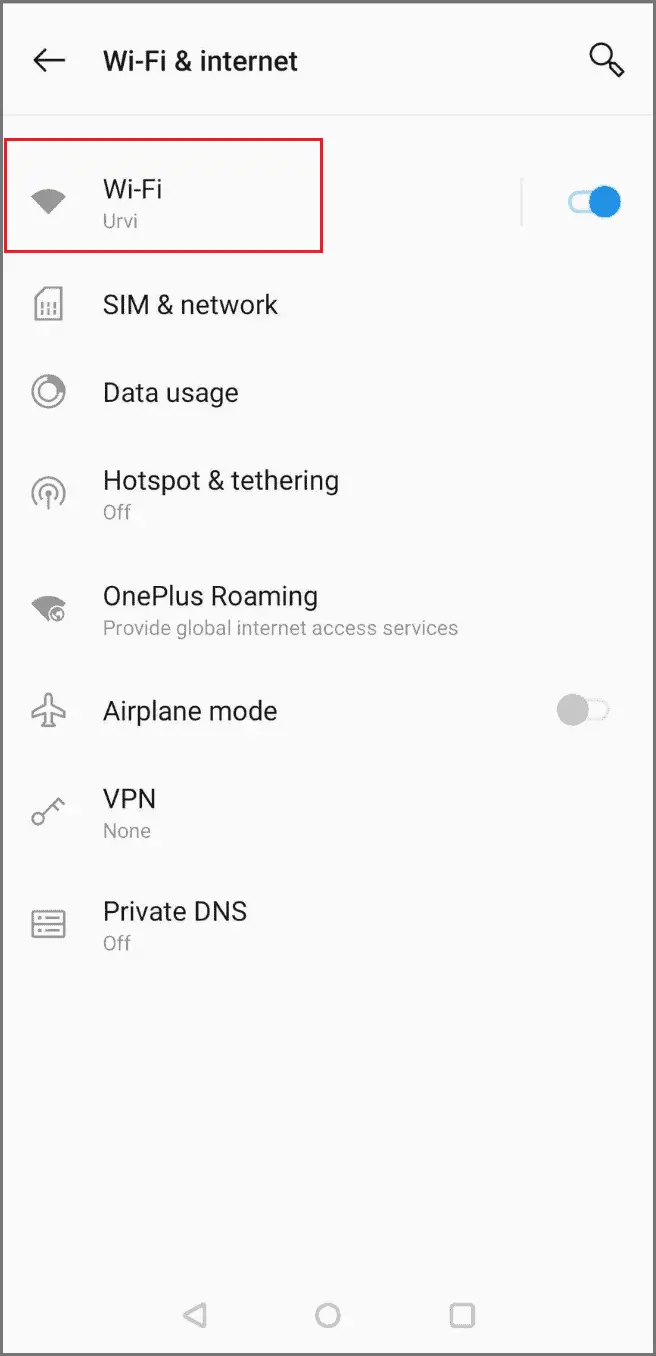  Open Wi-Fi settings to renew ip address