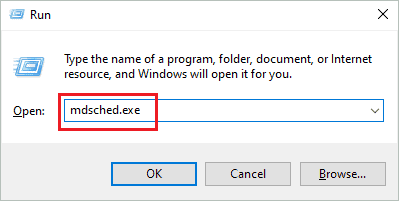 Open Windows Memory Diagnostic tool to fix PFN List Corrupt in Windows 10