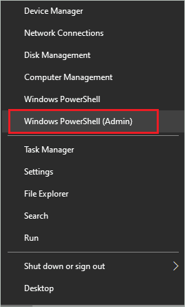 Open Windows PowerShell (Admin)