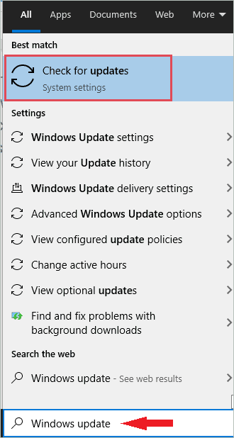 Open Windows update settings
