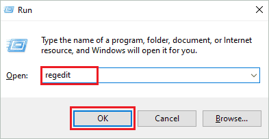 Open Registry Editor to uninstall microsoft teams