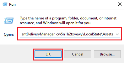 Open the Assets folder in File Explorer