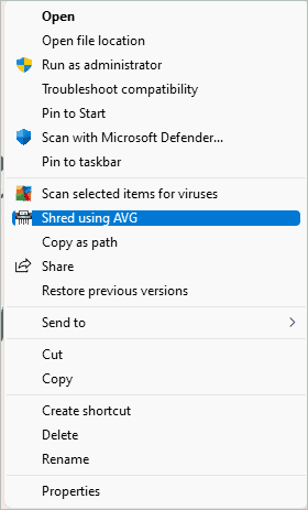 Windows 10 contextual menu