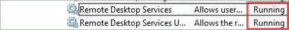 Remote Desktop Services running