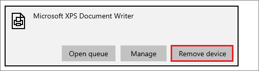 Remove Microsoft XPS Document Writer