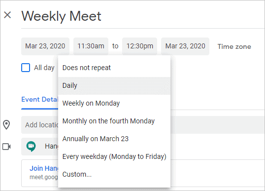 schedule-a-repeating-google-hangout-event