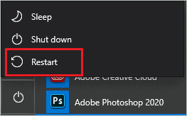Restart your computer