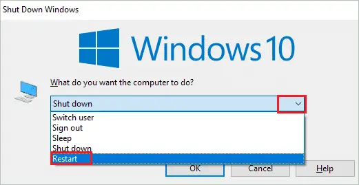 Restart the system