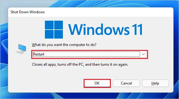 Restart your computer