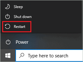 Restart your Windows 10 PC