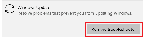 Run Windows Update troubleshooter to fix error 0x80070020