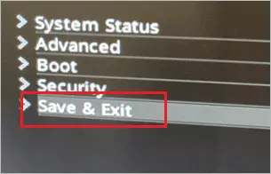 Save and Exit the BIOS for how to enable tpm