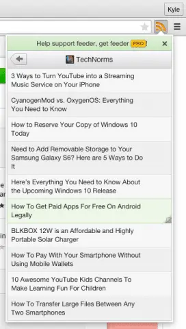 rss feed safari menu-bar-stories-nice