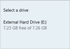 Select the drive