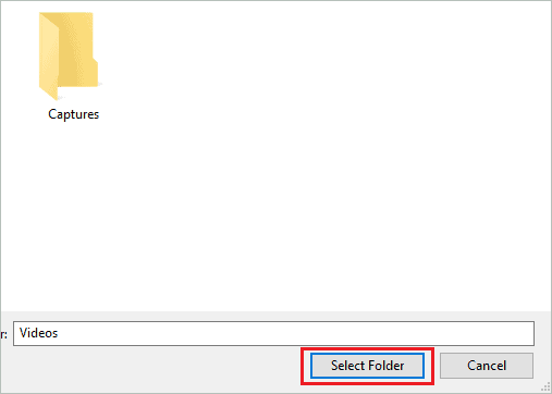 Select the Folder 