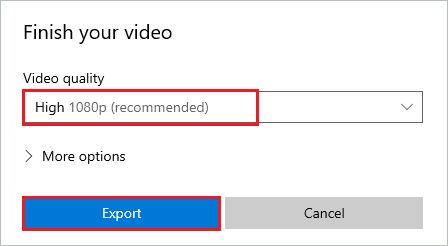 Click on Export