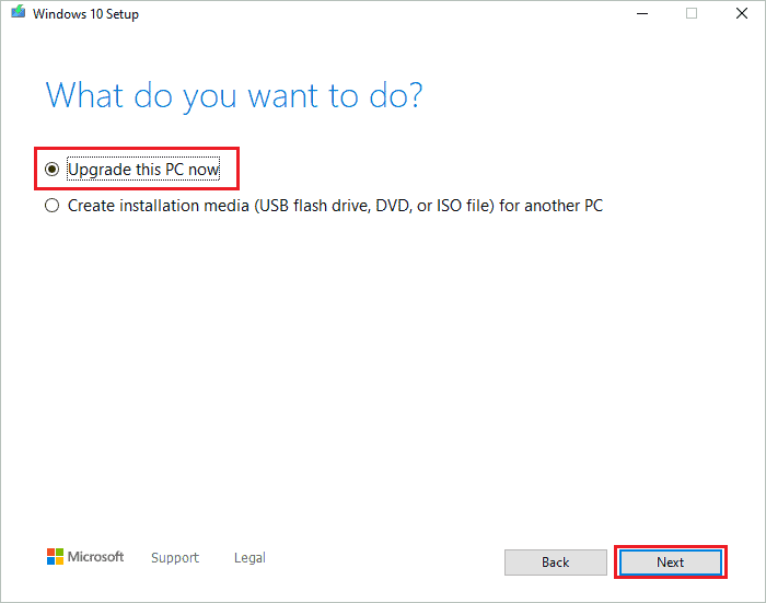 Update Windows using Media Creation tool
