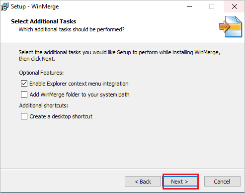  Select Additional tasks