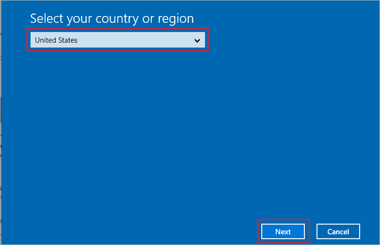 Select your country