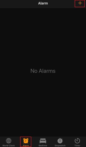 how to set alarm on iphone