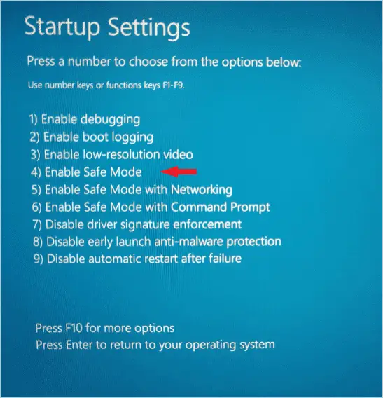 start-safe-mode-windows-10