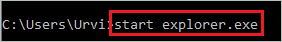 start explorer.exe