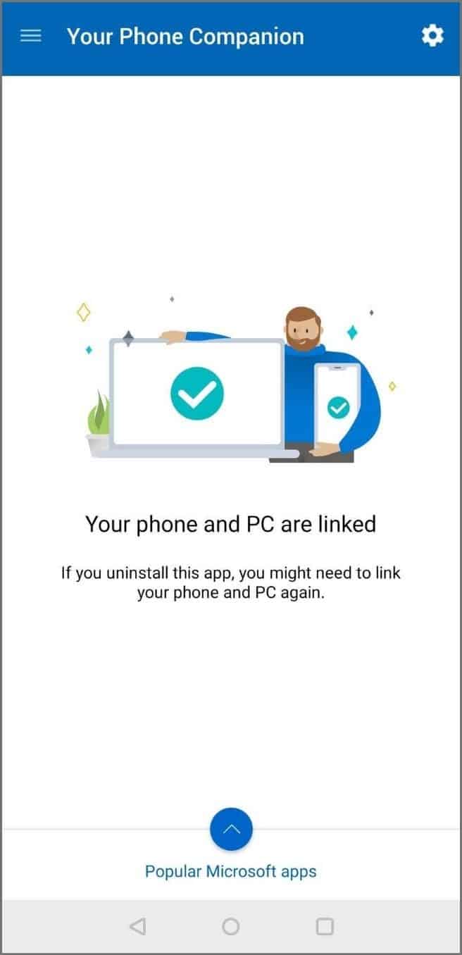  Phone and PC linked successfully