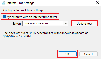 Sync Internet time server