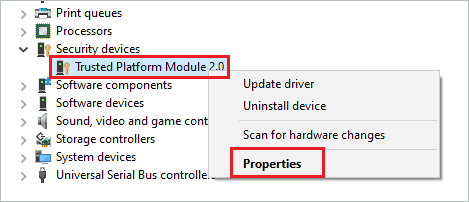 Open TPM Properties