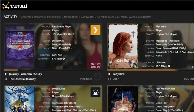 Tautulli Plex plugins