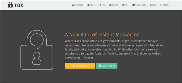 Tox Instant ,messaging app