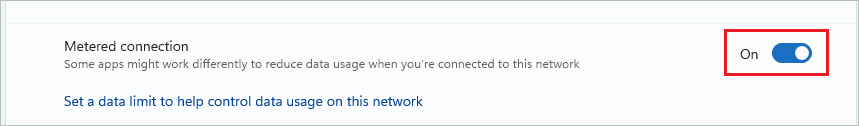 Enable Metered connection to Stop Windows 11 Update