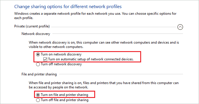 Turn on network discovery to fix computer not showing up on network